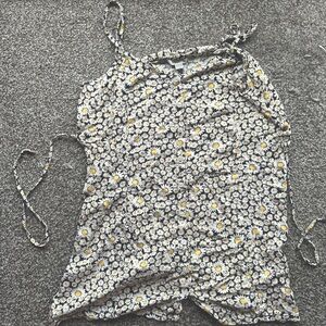 American Eagle Daisy Print Button Up Dress